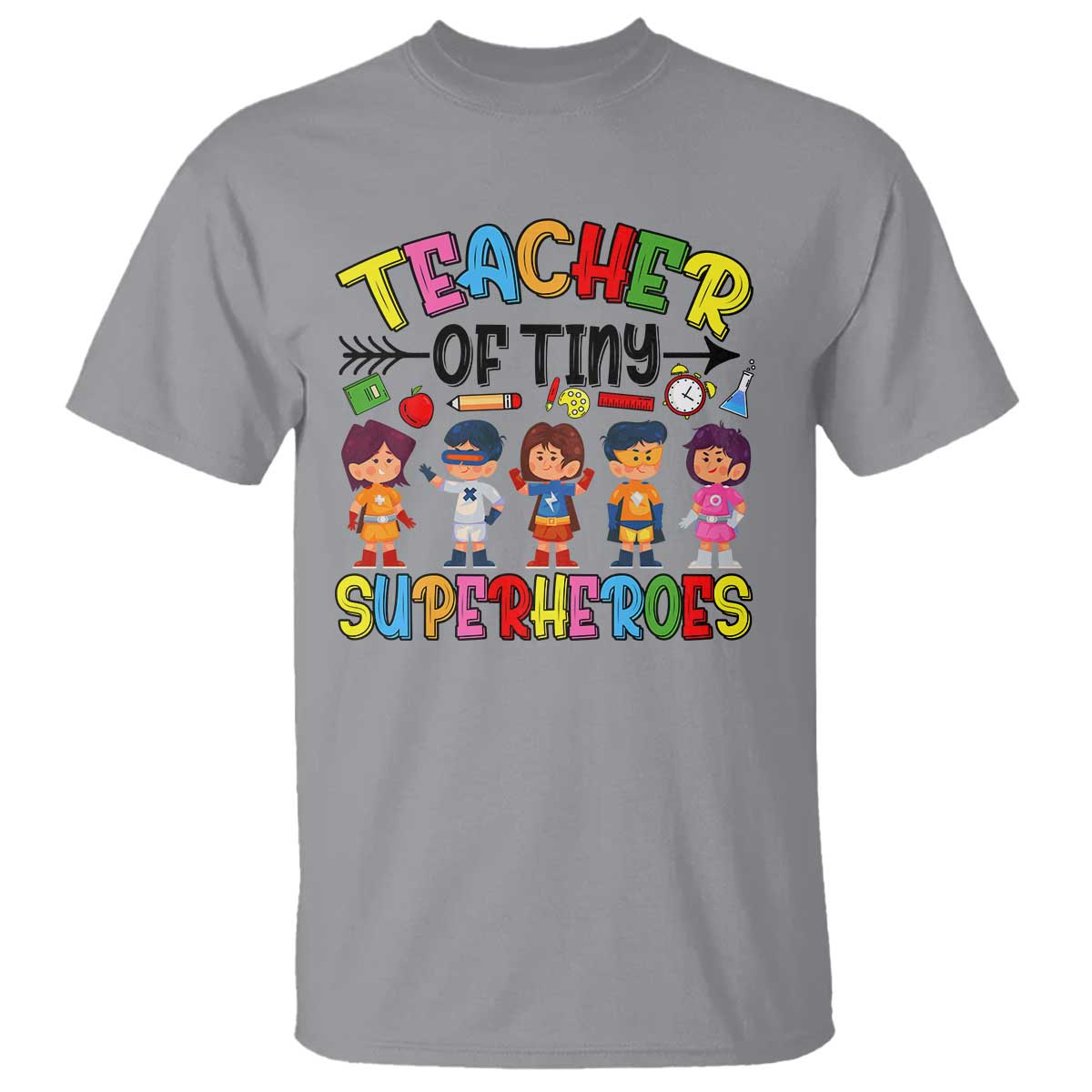 Kindergarten Preschool Teacher T Shirt Teacher of Tiny Superheroes Back To School - Wonder Print Shop
