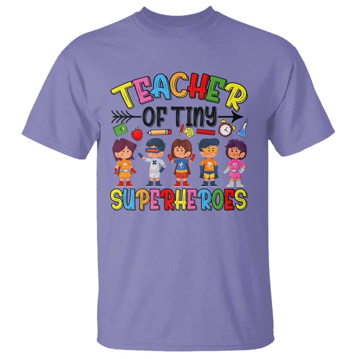Kindergarten Preschool Teacher T Shirt Teacher of Tiny Superheroes Back To School - Wonder Print Shop