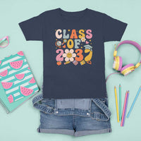 Class Of 2037 T Shirt For Kid Back To School Retro Groove Flower Pencil Apple - Wonder Print Shop