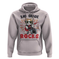 Funny 2nd Grade Rocks Hoodie Cat Heavy Metal Guitarist Thunder Star - Wonder Print Shop