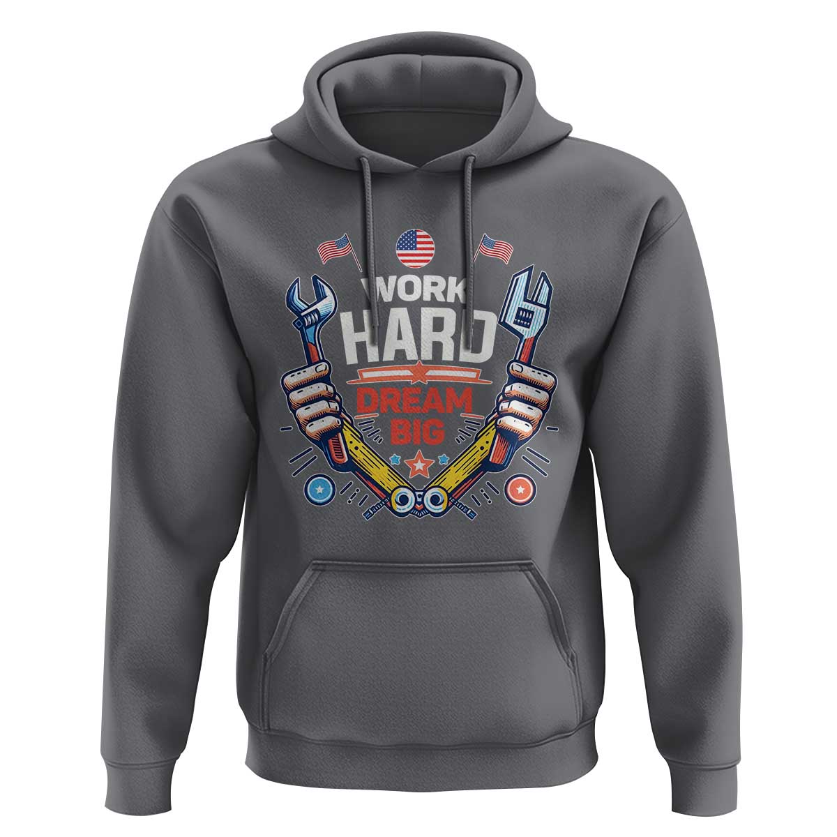 Motivational Quote Hoodie Work Hard Dream Big Labor Day - Wonder Print Shop