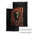 Native American Indian Chief Skull Headdress Vintage USA Flag Throw Blanket - Wonder Print Shop