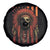 Native American Indian Chief Skull Headdress Vintage USA Flag Spare Tire Cover - Wonder Print Shop