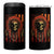 Native American Indian Chief Skull Headdress Vintage USA Flag 4 in 1 Can Cooler Tumbler - Wonder Print Shop