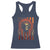Native American Indian Chief Skull Headdress Vintage USA Flag Racerback Tank Top - Wonder Print Shop