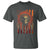 Native American Indian Chief Skull Headdress Vintage USA Flag T Shirt - Wonder Print Shop