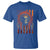 Native American Indian Chief Skull Headdress Vintage USA Flag T Shirt - Wonder Print Shop