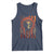 Native American Indian Chief Skull Headdress Vintage USA Flag Tank Top - Wonder Print Shop