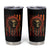 Native American Indian Chief Skull Headdress Vintage USA Flag Tumbler Cup - Wonder Print Shop