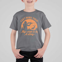Cant Work Today My Arm Is In A Sling T Shirt For Kid Funny Deer Hunting - Wonder Print Shop