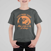 Cant Work Today My Arm Is In A Sling T Shirt For Kid Funny Deer Hunting - Wonder Print Shop