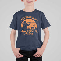 Cant Work Today My Arm Is In A Sling T Shirt For Kid Funny Deer Hunting - Wonder Print Shop