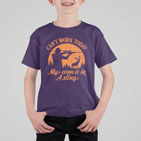 Cant Work Today My Arm Is In A Sling T Shirt For Kid Funny Deer Hunting - Wonder Print Shop