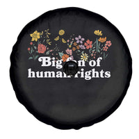 Big Fan Of Human Rights Spare Tire Cover Retro Flowers - Wonder Print Shop