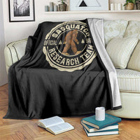 Funny Bigfoot Research Team Throw Blanket Retro Official Sasquatch Forest Stroll - Wonder Print Shop