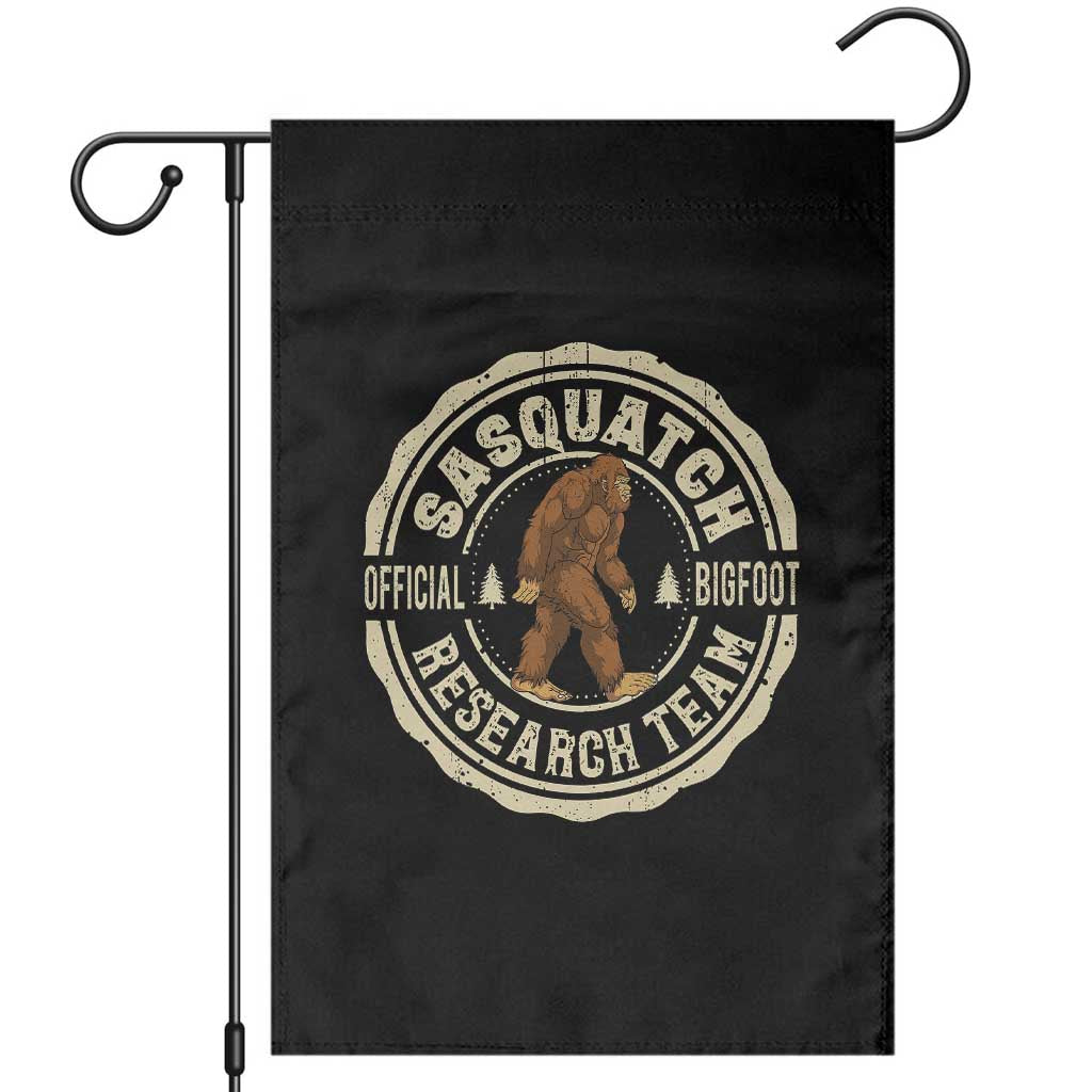 Funny Bigfoot Research Team Garden Flag Retro Official Sasquatch Forest Stroll - Wonder Print Shop