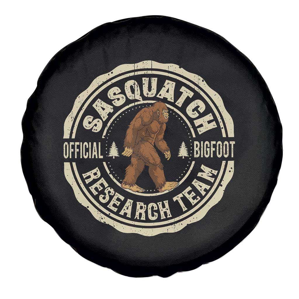 Funny Bigfoot Research Team Spare Tire Cover Retro Official Sasquatch Forest Stroll - Wonder Print Shop