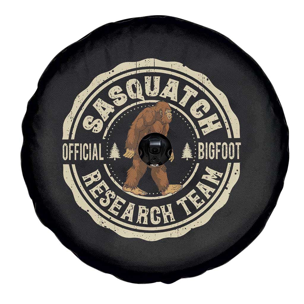 Funny Bigfoot Research Team Spare Tire Cover Retro Official Sasquatch Forest Stroll - Wonder Print Shop