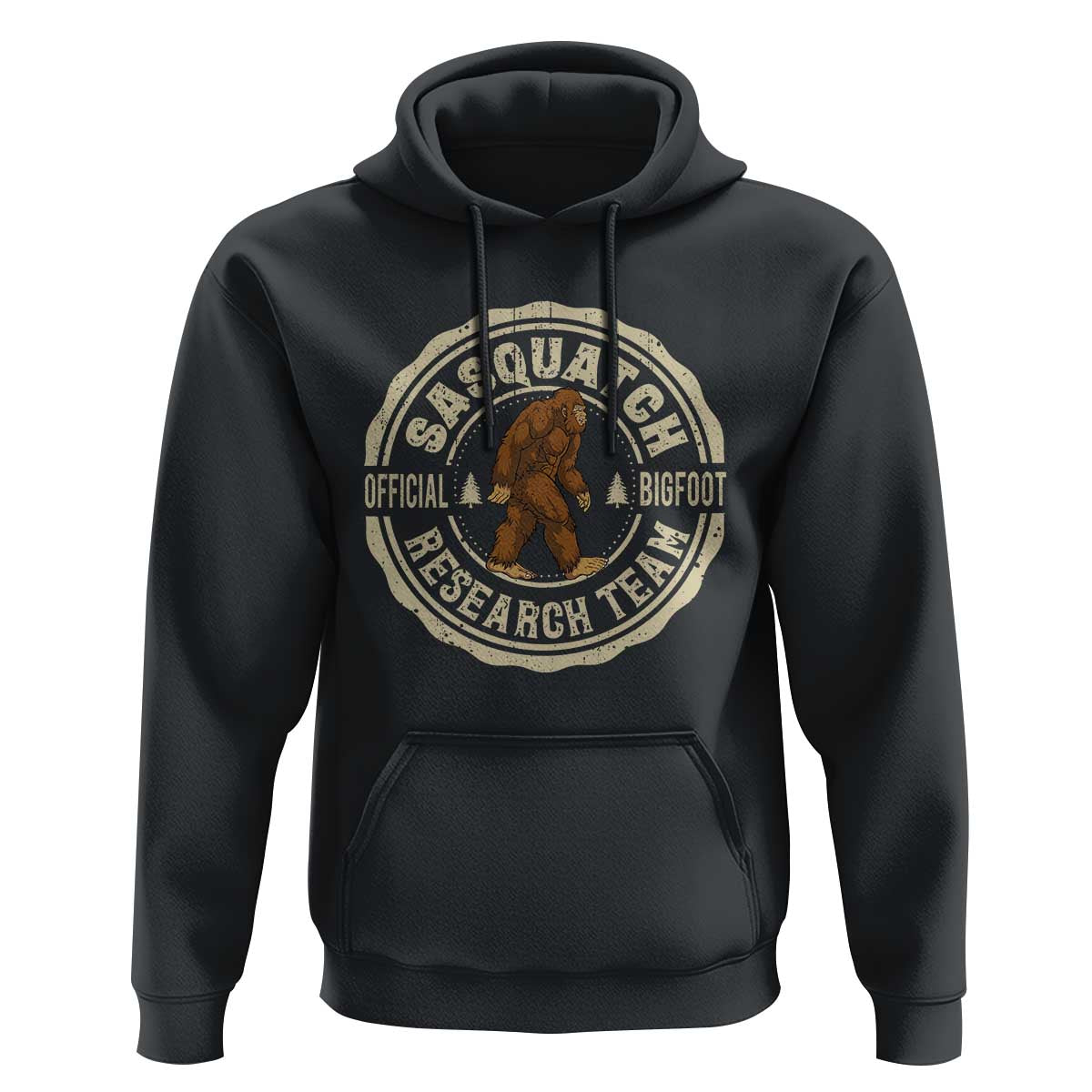 Funny Bigfoot Research Team Hoodie Retro Official Sasquatch Forest Stroll - Wonder Print Shop