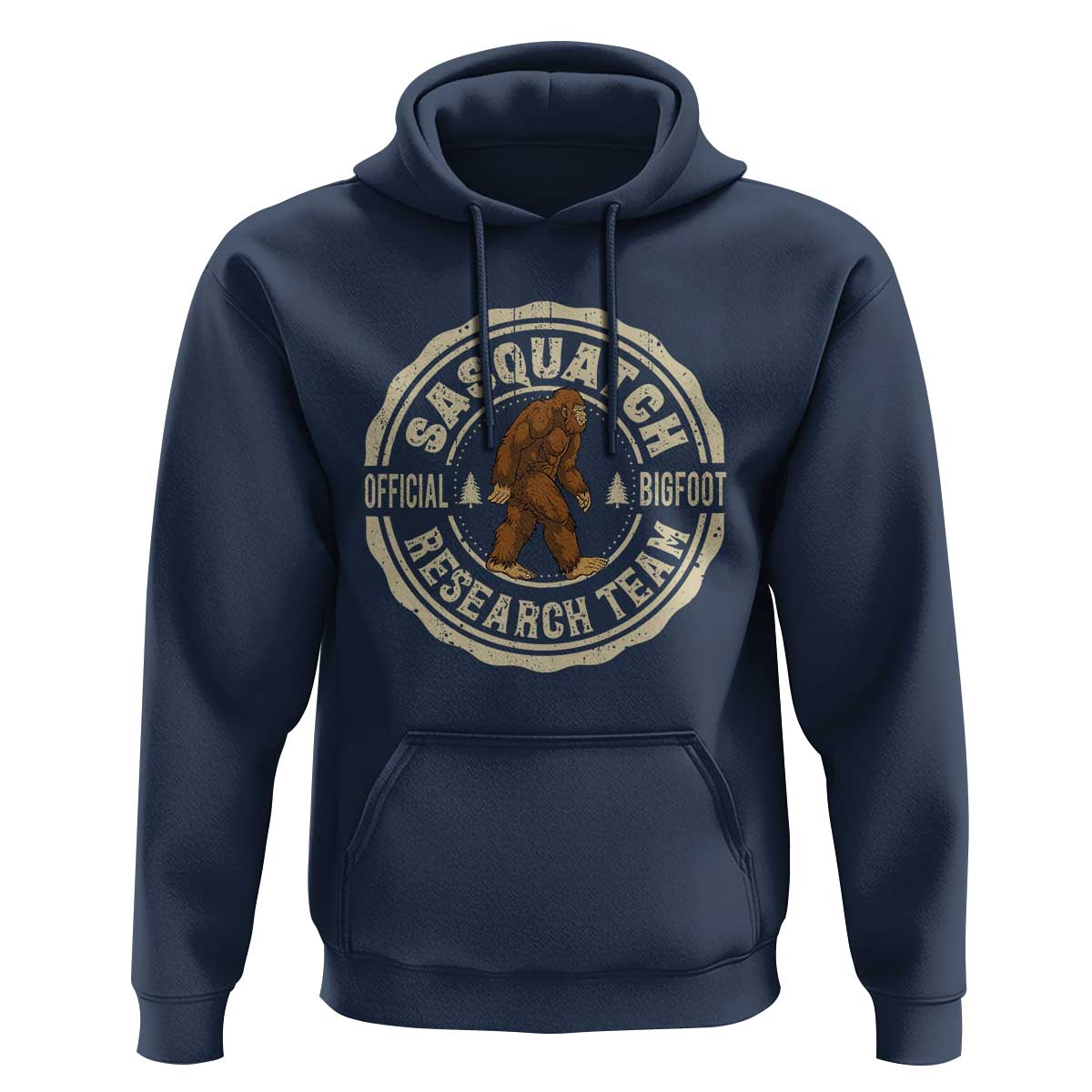 Funny Bigfoot Research Team Hoodie Retro Official Sasquatch Forest Stroll - Wonder Print Shop