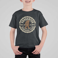 Funny Bigfoot Research Team T Shirt For Kid Retro Official Sasquatch Forest Stroll - Wonder Print Shop