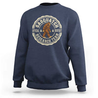 Funny Bigfoot Research Team Sweatshirt Retro Official Sasquatch Forest Stroll - Wonder Print Shop