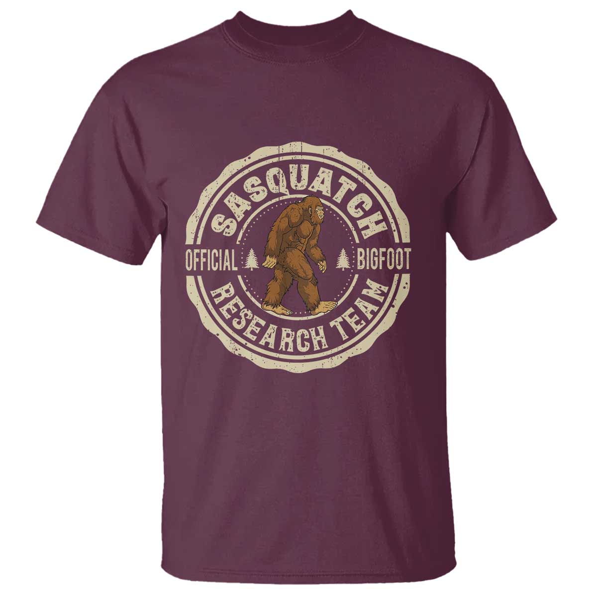 Funny Bigfoot Research Team T Shirt Retro Official Sasquatch Forest Stroll - Wonder Print Shop