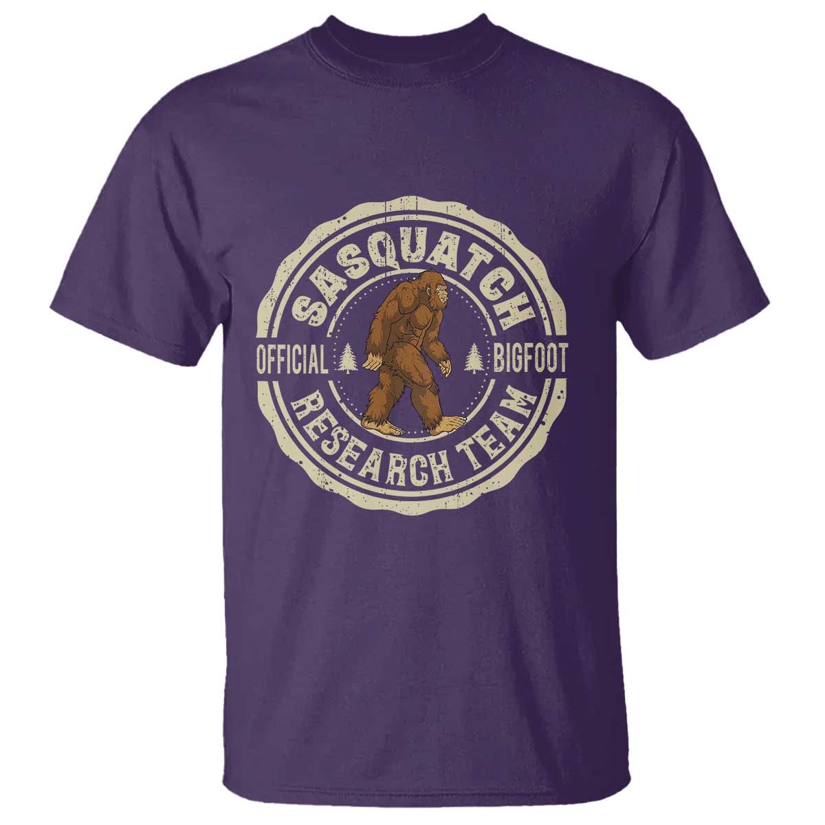 Funny Bigfoot Research Team T Shirt Retro Official Sasquatch Forest Stroll - Wonder Print Shop