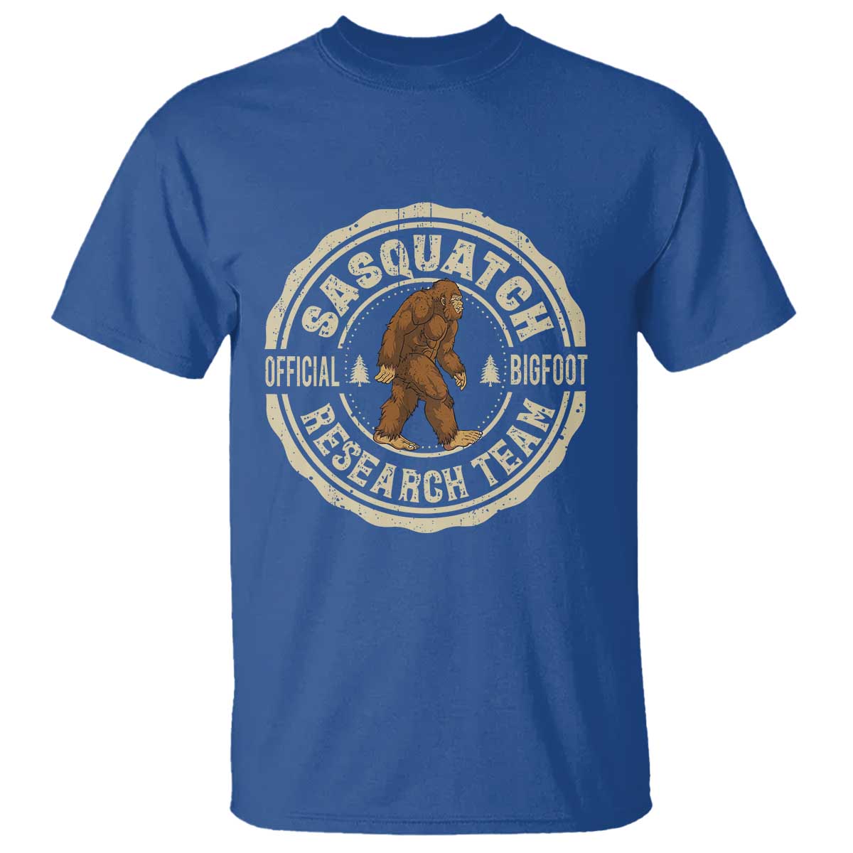 Funny Bigfoot Research Team T Shirt Retro Official Sasquatch Forest Stroll - Wonder Print Shop