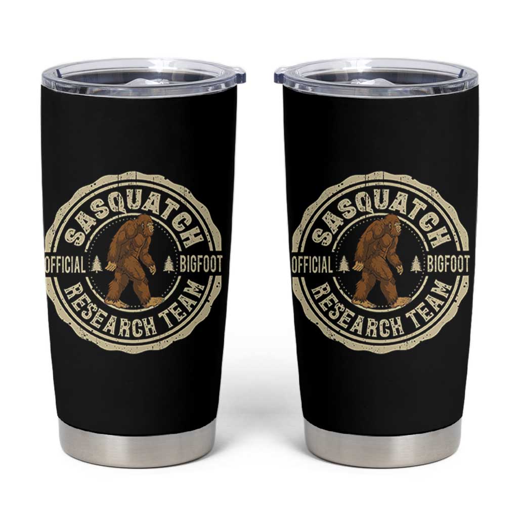 Funny Bigfoot Research Team Tumbler Cup Retro Official Sasquatch Forest Stroll - Wonder Print Shop