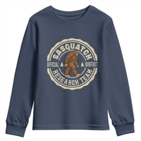 Funny Bigfoot Research Team Youth Sweatshirt Retro Official Sasquatch Forest Stroll - Wonder Print Shop