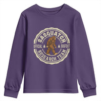 Funny Bigfoot Research Team Youth Sweatshirt Retro Official Sasquatch Forest Stroll - Wonder Print Shop