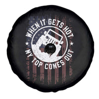 Funny When It Gets Hot My Top Comes Out Spare Tire Cover Off Road Car American Flag - Wonder Print Shop