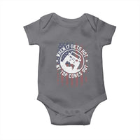 Funny When It Gets Hot My Top Comes Out Baby Onesie Off Road Car American Flag - Wonder Print Shop