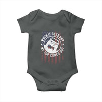 Funny When It Gets Hot My Top Comes Out Baby Onesie Off Road Car American Flag - Wonder Print Shop