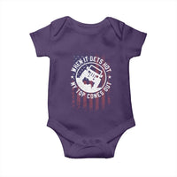 Funny When It Gets Hot My Top Comes Out Baby Onesie Off Road Car American Flag - Wonder Print Shop