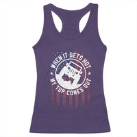 Funny When It Gets Hot My Top Comes Out Racerback Tank Top Off Road Car American Flag - Wonder Print Shop