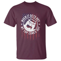 Funny When It Gets Hot My Top Comes Out T Shirt Off Road Car American Flag - Wonder Print Shop