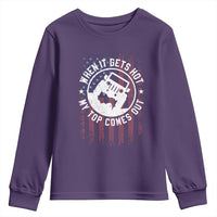 Funny When It Gets Hot My Top Comes Out Youth Sweatshirt Off Road Car American Flag - Wonder Print Shop