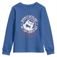 Funny When It Gets Hot My Top Comes Out Youth Sweatshirt Off Road Car American Flag - Wonder Print Shop