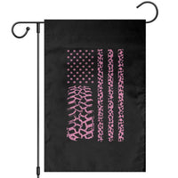Off Road Car Wheel Pink Leopard Print American Flag Garden Flag - Wonder Print Shop