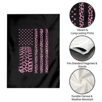 Off Road Car Wheel Pink Leopard Print American Flag Garden Flag - Wonder Print Shop