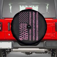 Off Road Car Wheel Pink Leopard Print American Flag Spare Tire Cover - Wonder Print Shop