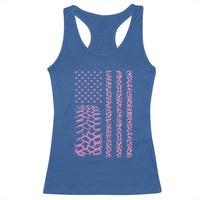 Off Road Car Wheel Pink Leopard Print American Flag Racerback Tank Top - Wonder Print Shop