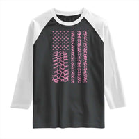 Off Road Car Wheel Pink Leopard Print American Flag Raglan Shirt - Wonder Print Shop