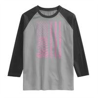 Off Road Car Wheel Pink Leopard Print American Flag Raglan Shirt - Wonder Print Shop