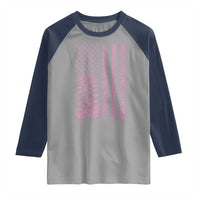 Off Road Car Wheel Pink Leopard Print American Flag Raglan Shirt - Wonder Print Shop