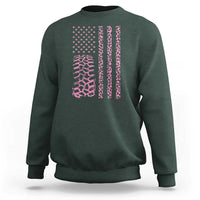 Off Road Car Wheel Pink Leopard Print American Flag Sweatshirt - Wonder Print Shop