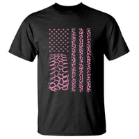 Off Road Car Wheel Pink Leopard Print American Flag T Shirt - Wonder Print Shop