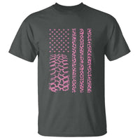 Off Road Car Wheel Pink Leopard Print American Flag T Shirt - Wonder Print Shop